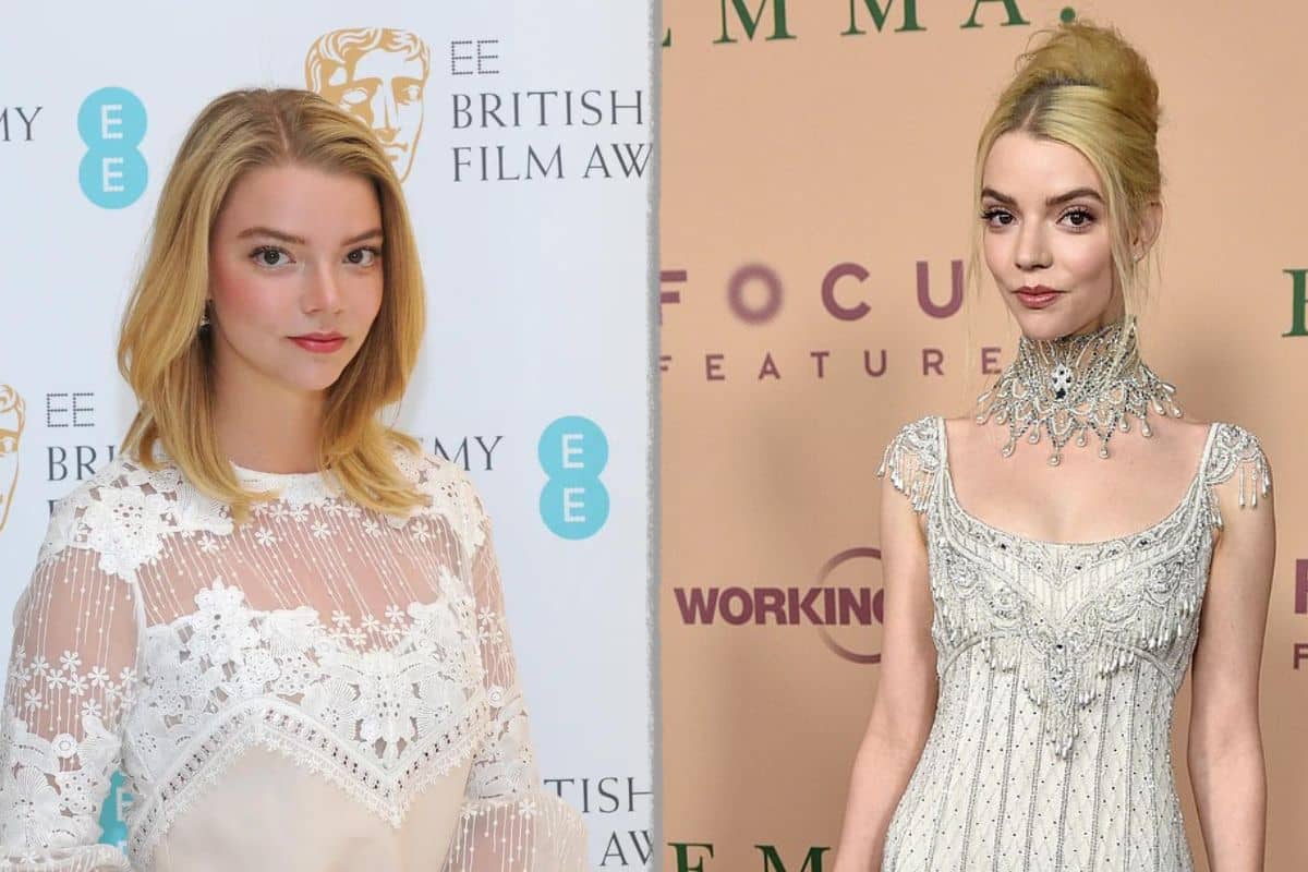 Anya Taylor-Joy at British Film Awards and red carpet event in elegant white dresses.