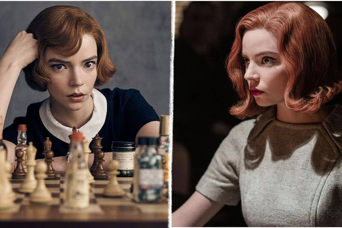  Anya Taylor-Joy as chess prodigy Beth Harmon in The Queen's Gambit.