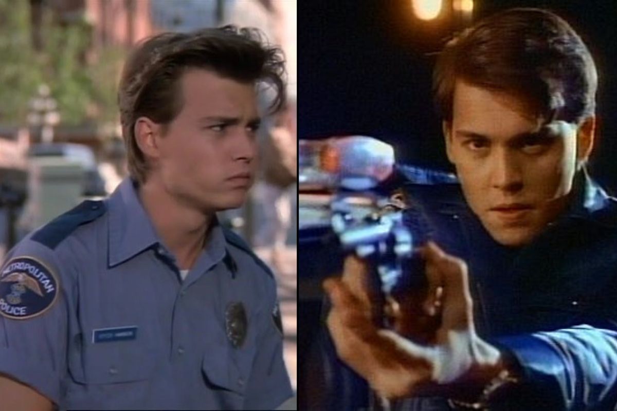 Johnny Depp in his police officer role from 21 Jump Street, portraying Officer Tom Hanson.